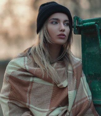 self aware beautiful woman on first date with casual acquaintances